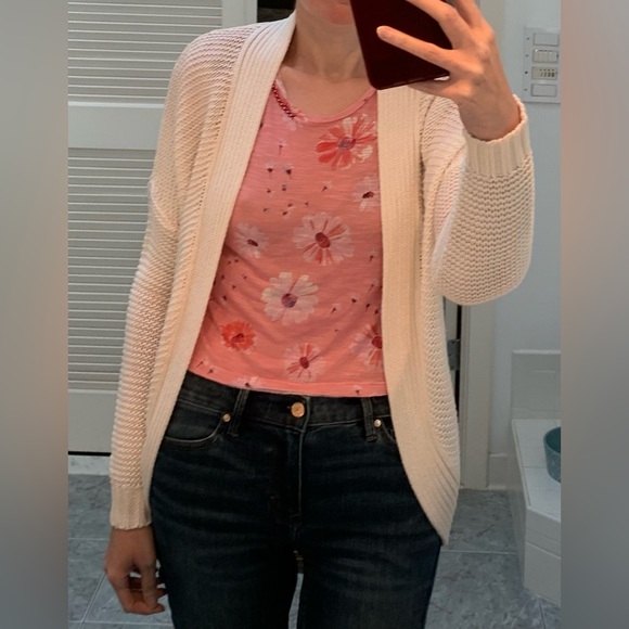 RL linen & silk white cardigan - S - Picture 4 of 6